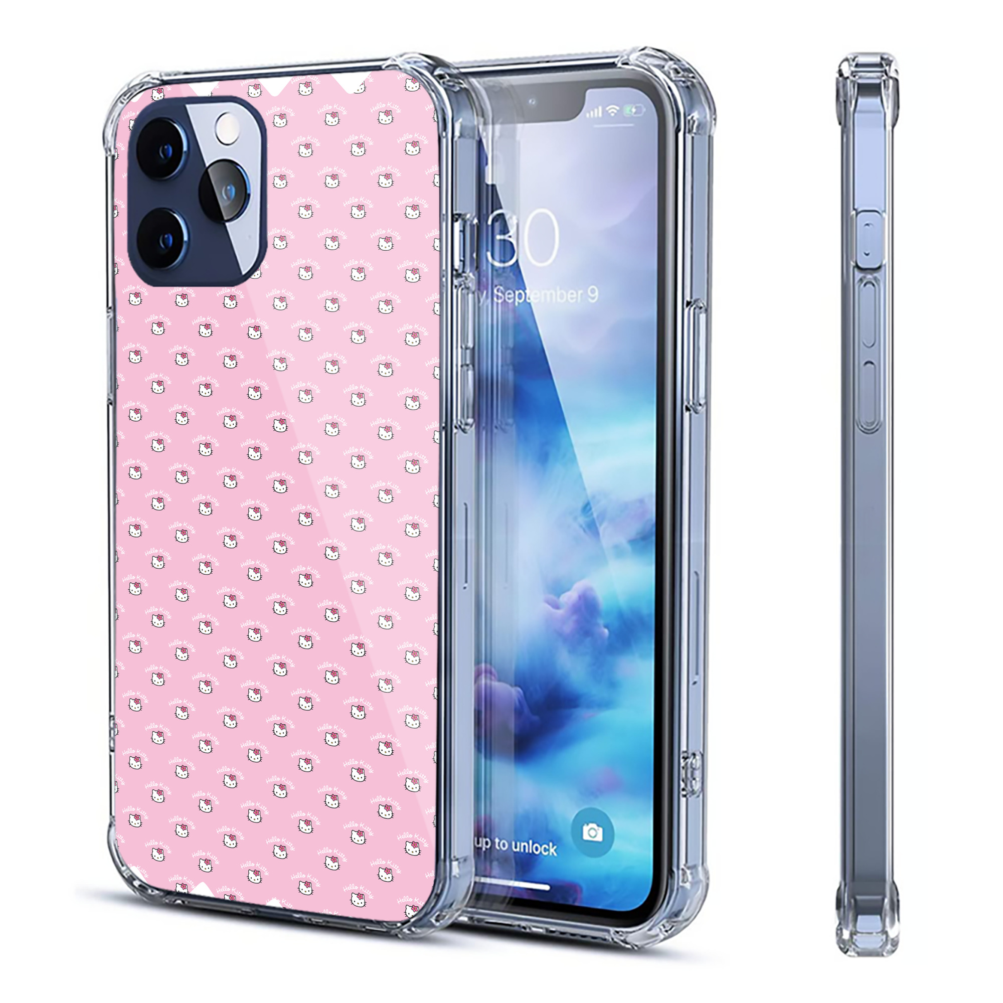（画像用） Hello Kitty ハローキティ 【iPhone 12シリーズ対応】透明スマホケース（クリアソフトケース）